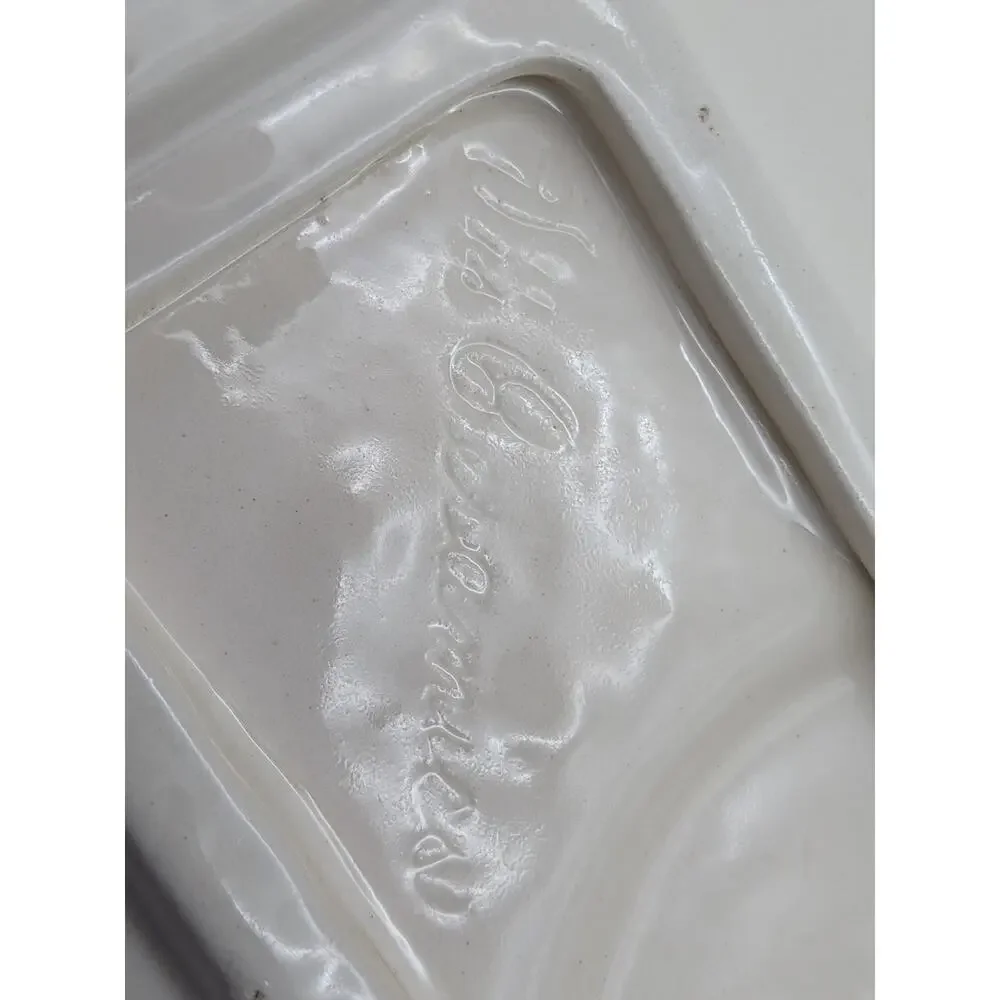 IRIS CERAMICS Holly Appetizer Plates Set 4 Drink Glass Holder Christmas Decor